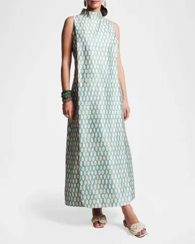 Frances Valentine Carlyle Layered Scallop-Print Maxi Dress | Thumbnail 2