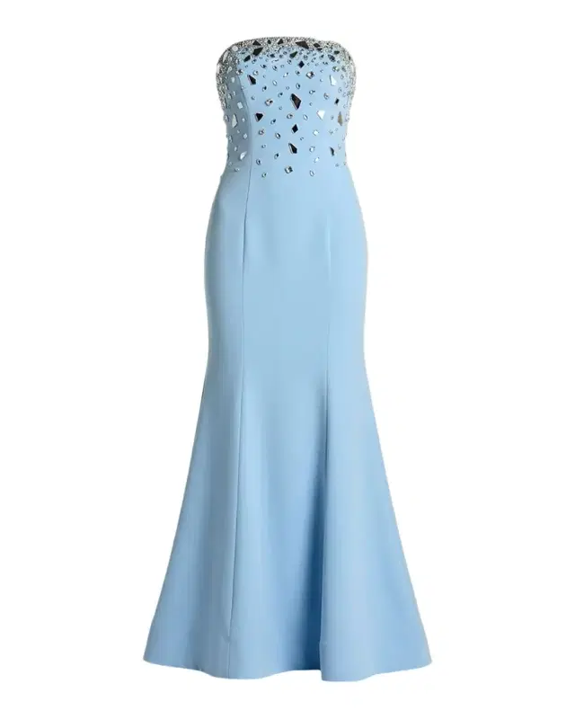 Strapless Embellished Mermaid Gown