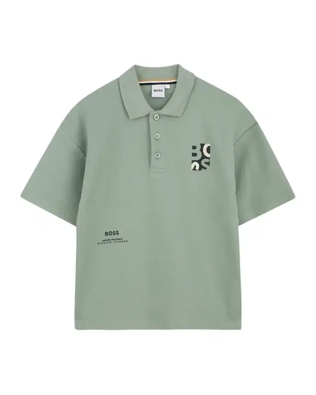 Boy 's Stretch Cotton Short-Sleeved Polo Shirt, Size 4-
