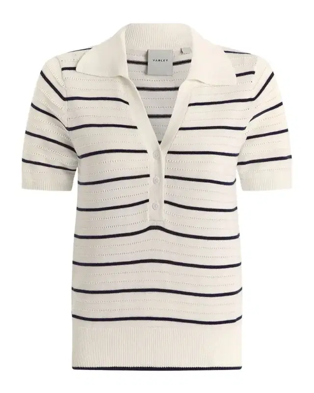 Wren Striped Knit Polo
