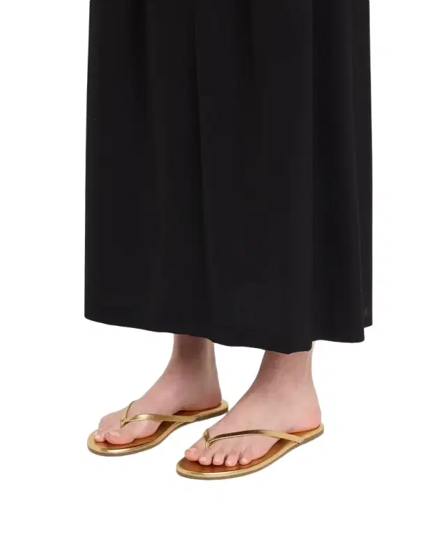 Tkees Lily Metallic Leather Flat Thong Sandals