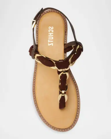 Schutz Camellia Braided Mixed Leather Thong Sandals | Thumbnail 6 Schutz Camellia Braided Mixed Leather Thong Sandals | Thumbnail 6