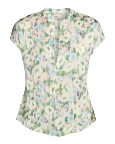 Vince Pleated Painted Garden V-Neck Top | Thumbnail 1 Vince Pleated Painted Garden V-Neck Top | Thumbnail 1