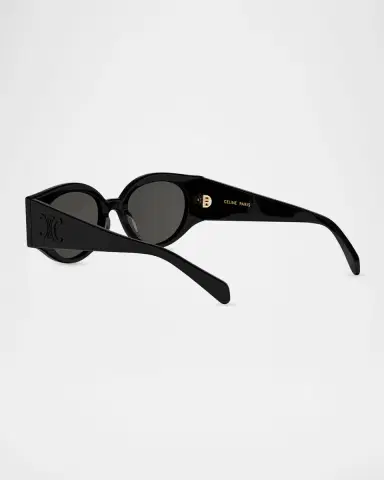 Celine Triomphe Stamp 50mm Round Sunglasses | Thumbnail 4