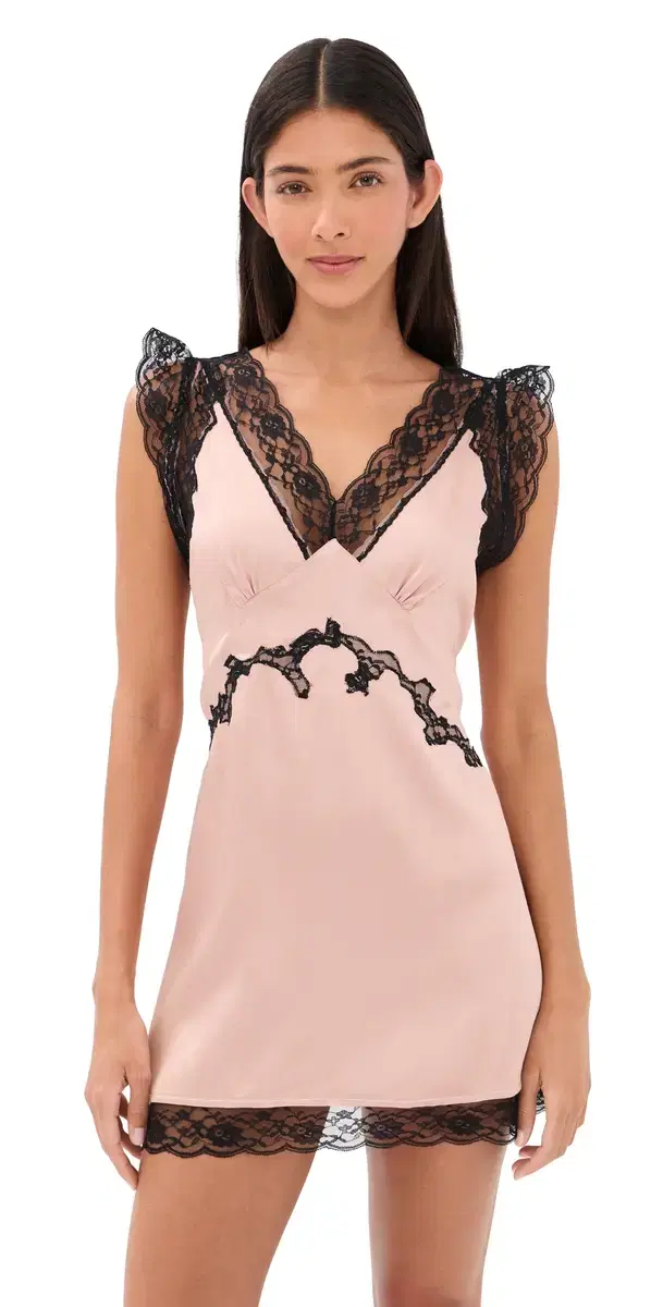 Irene ace Trim Mini Dress Pink/Black
