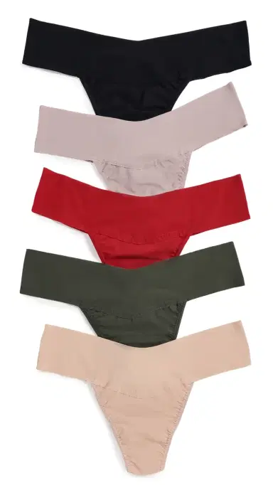 Hanky Panky Natural Rise Thong 5 Pack Multi L | Thumbnail 6