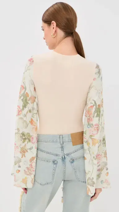 Maison Margiela Floral Sleeve Bodysuit | Thumbnail 3
