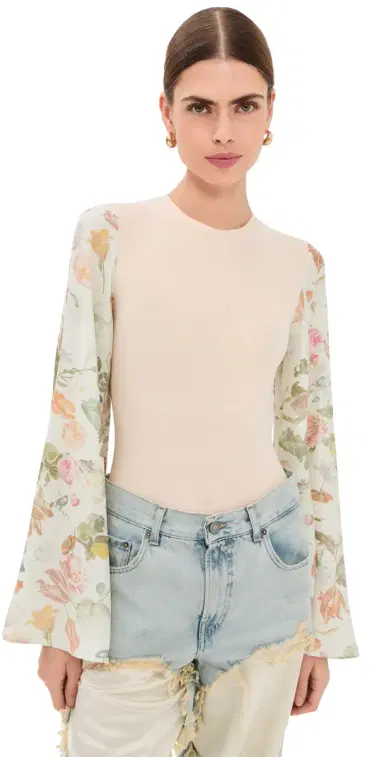 Maison Margiela Floral Sleeve Bodysuit | Thumbnail 1