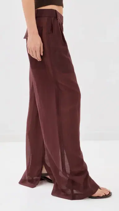 Tibi Summer Voile Stella Pants Russet Brown 4 | Thumbnail 5