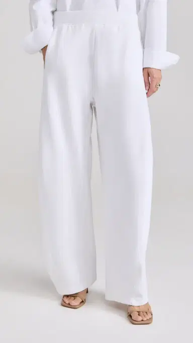 Tibi Petite Summer Sweatshirting Winslow Pants White L | Thumbnail 2