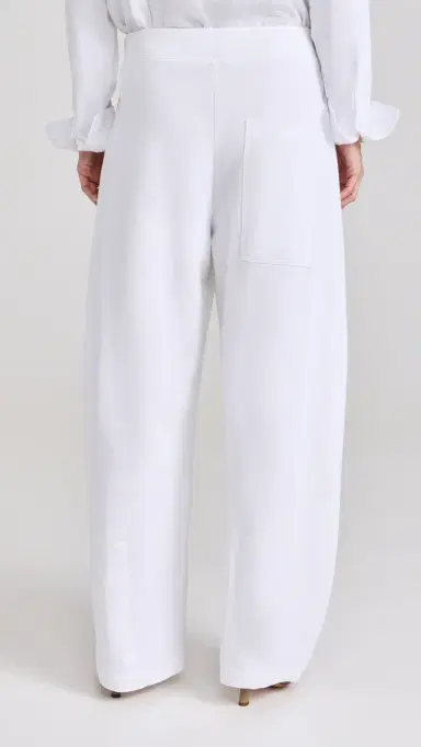 Tibi Petite Summer Sweatshirting Winslow Pants White L | Thumbnail 3