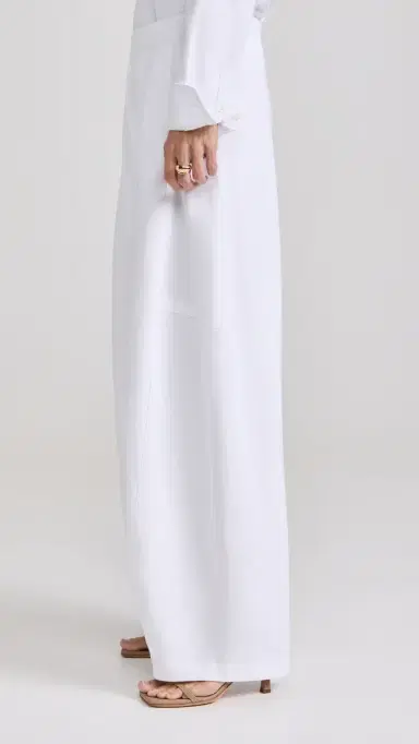 Tibi Petite Summer Sweatshirting Winslow Pants White L | Thumbnail 4