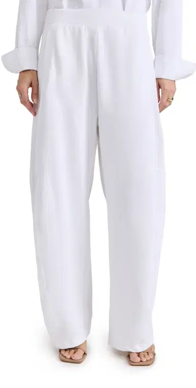 Tibi Petite Summer Sweatshirting Winslow Pants White L | Thumbnail 1