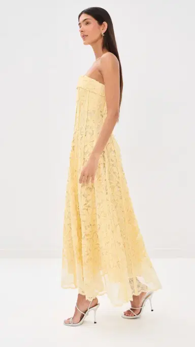 Simkhai Imogen Cotton Lace Bustier Midi Dress | Thumbnail 4 Simkhai Imogen Cotton Lace Bustier Midi Dress | Thumbnail 4