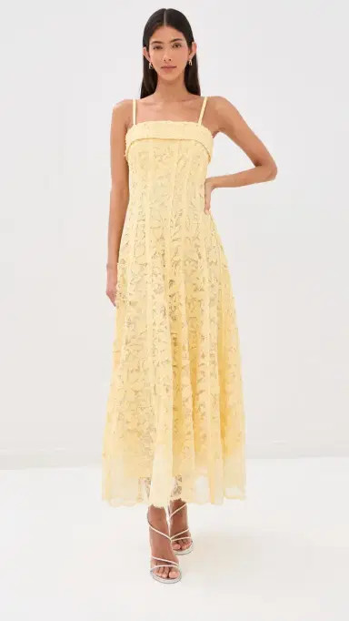Simkhai Imogen Cotton Lace Bustier Midi Dress | Thumbnail 5 Simkhai Imogen Cotton Lace Bustier Midi Dress | Thumbnail 5