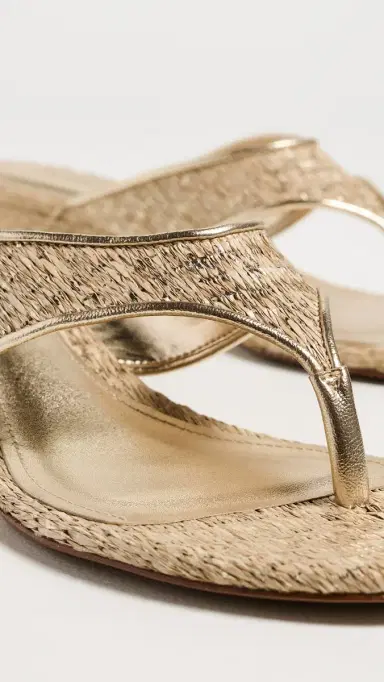 Schutz Maya Wedge Sandals Ouro Branco/Platina 6 | Thumbnail 6