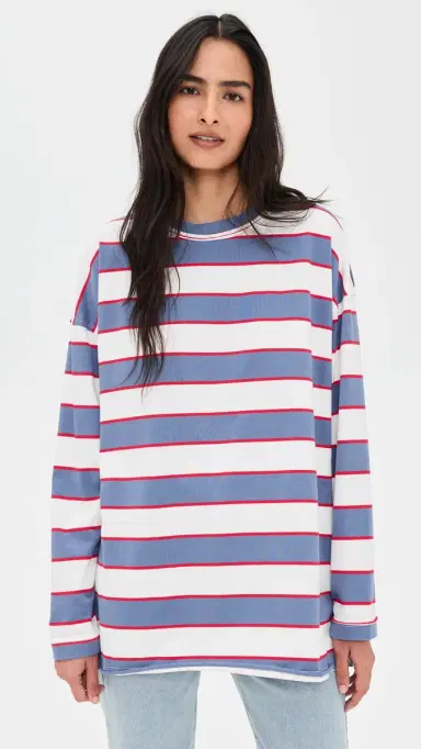 Lioness Horizon Long Sleeve Dusty Blue Stripe | Thumbnail 2 Lioness Horizon Long Sleeve Dusty Blue Stripe | Thumbnail 2