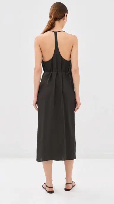 Tibi Summer Slip Wrap Dress Chocolate Brown 2 | Thumbnail 3