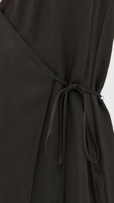 Tibi Summer Slip Wrap Dress Chocolate Brown 2 | Thumbnail 6