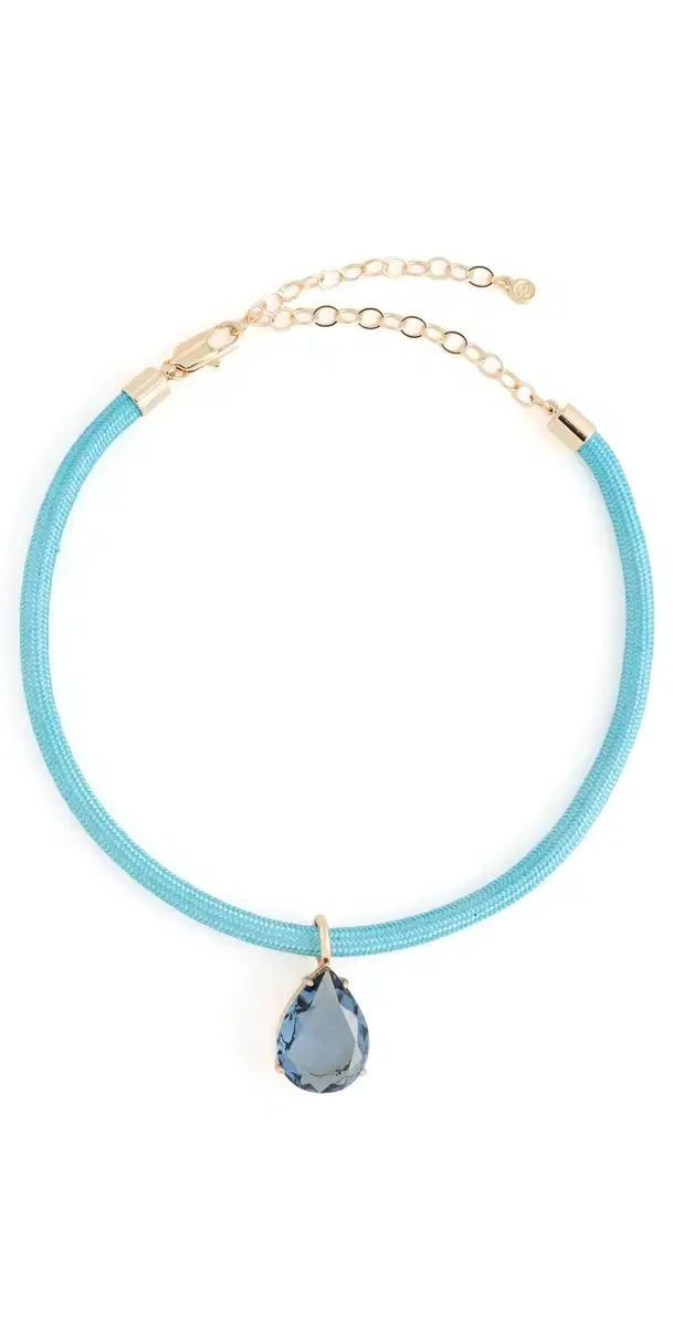 Ettika Teardrop Pendant Cord Necklace Turquoise One Size