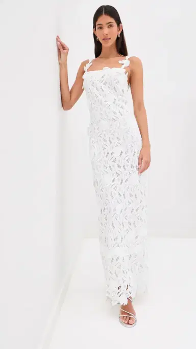 SIMKHAI Marenna Embroidered Sequin Gown White | Thumbnail 2 SIMKHAI Marenna Embroidered Sequin Gown White | Thumbnail 2