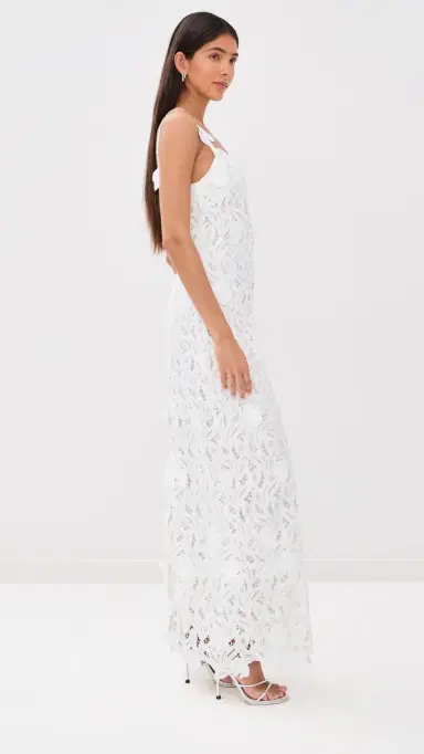 SIMKHAI Marenna Embroidered Sequin Gown White | Thumbnail 4 SIMKHAI Marenna Embroidered Sequin Gown White | Thumbnail 4