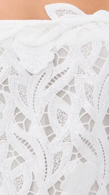 SIMKHAI Marenna Embroidered Sequin Gown White | Thumbnail 6 SIMKHAI Marenna Embroidered Sequin Gown White | Thumbnail 6