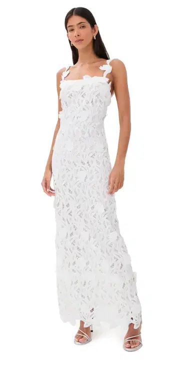 SIMKHAI Marenna Embroidered Sequin Gown White | Thumbnail 1 SIMKHAI Marenna Embroidered Sequin Gown White | Thumbnail 1