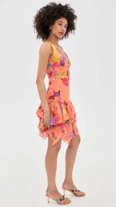 Donde Esteban Guava Flores Mini Dress Pink ulti | Thumbnail 4 Donde Esteban Guava Flores Mini Dress Pink ulti | Thumbnail 4