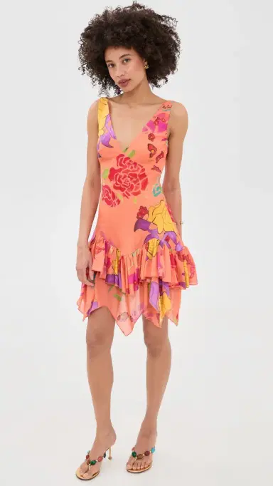 Donde Esteban Guava Flores Mini Dress Pink ulti | Thumbnail 5 Donde Esteban Guava Flores Mini Dress Pink ulti | Thumbnail 5