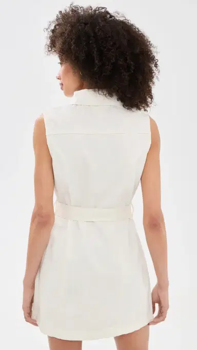 Seventy + Mochi Dalia Dress Herringbone Ecru | Thumbnail 3