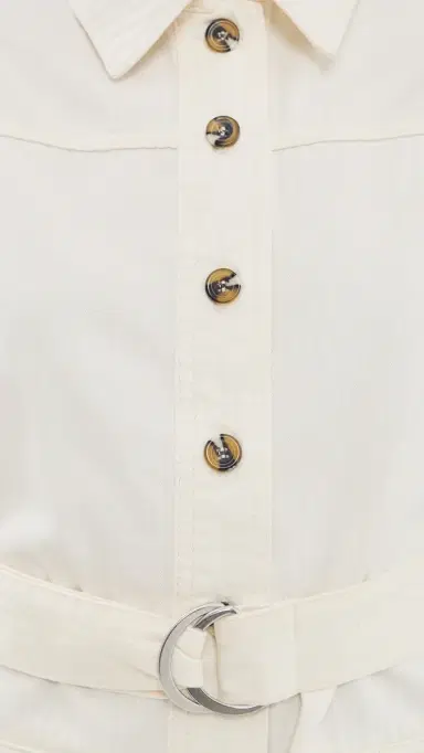 Seventy + Mochi Dalia Dress Herringbone Ecru | Thumbnail 6