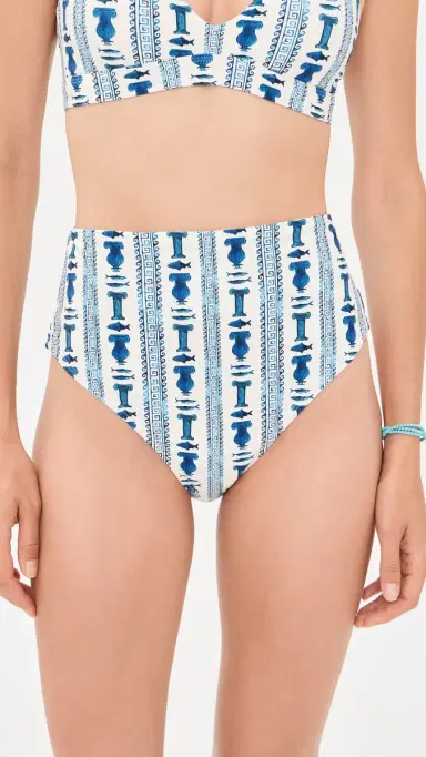 STYLEST x Lia Burke Libaire Dreamculpt High Waist Bikini Bottoms Greek tripes | Thumbnail 2