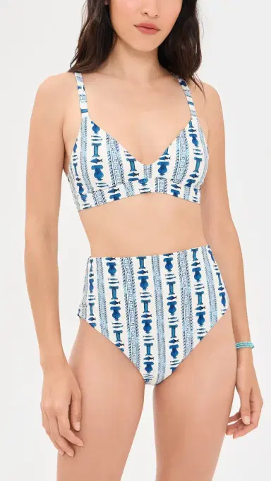 STYLEST x Lia Burke Libaire Dreamculpt High Waist Bikini Bottoms Greek tripes | Thumbnail 4