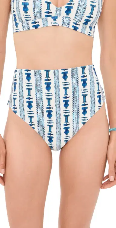 STYLEST x Lia Burke Libaire Dreamculpt High Waist Bikini Bottoms Greek tripes | Thumbnail 1
