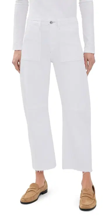 Le Jean Petite Utility Jeans White | Thumbnail 1 Le Jean Petite Utility Jeans White | Thumbnail 1