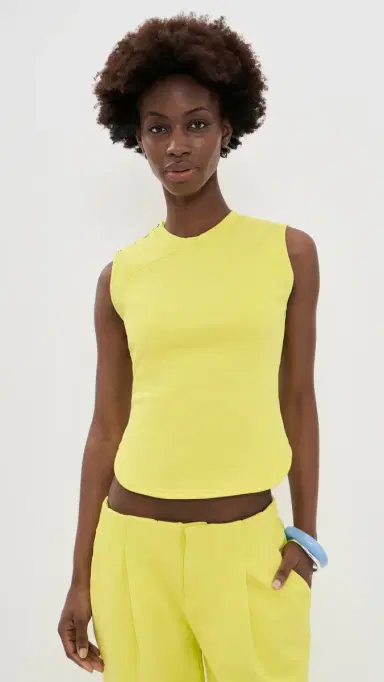 Peachy Den Trixie Sweat Vest Top Highlighter S | Thumbnail 2