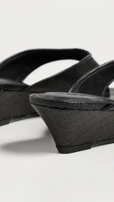 Schutz Maya Low Wedge Sandals Black 6 | Thumbnail 4 Schutz Maya Low Wedge Sandals Black 6 | Thumbnail 4
