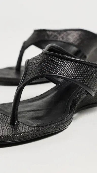 Schutz Maya Low Wedge Sandals Black 6 | Thumbnail 6 Schutz Maya Low Wedge Sandals Black 6 | Thumbnail 6