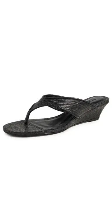 Schutz Maya Low Wedge Sandals Black 6 | Thumbnail 1 Schutz Maya Low Wedge Sandals Black 6 | Thumbnail 1