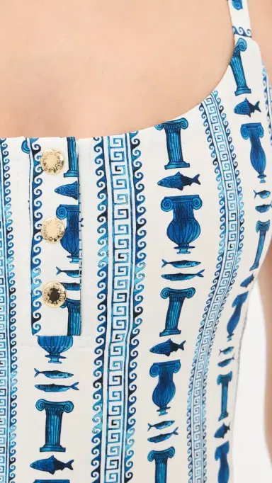 STYLEST x Lia Burke ibaire DreamSculpt Swim One Piece Greek Stripes | Thumbnail 6