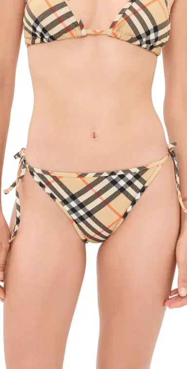 Burberry adie Checkered Bikini Bottoms and | Thumbnail 1 Burberry adie Checkered Bikini Bottoms and | Thumbnail 1
