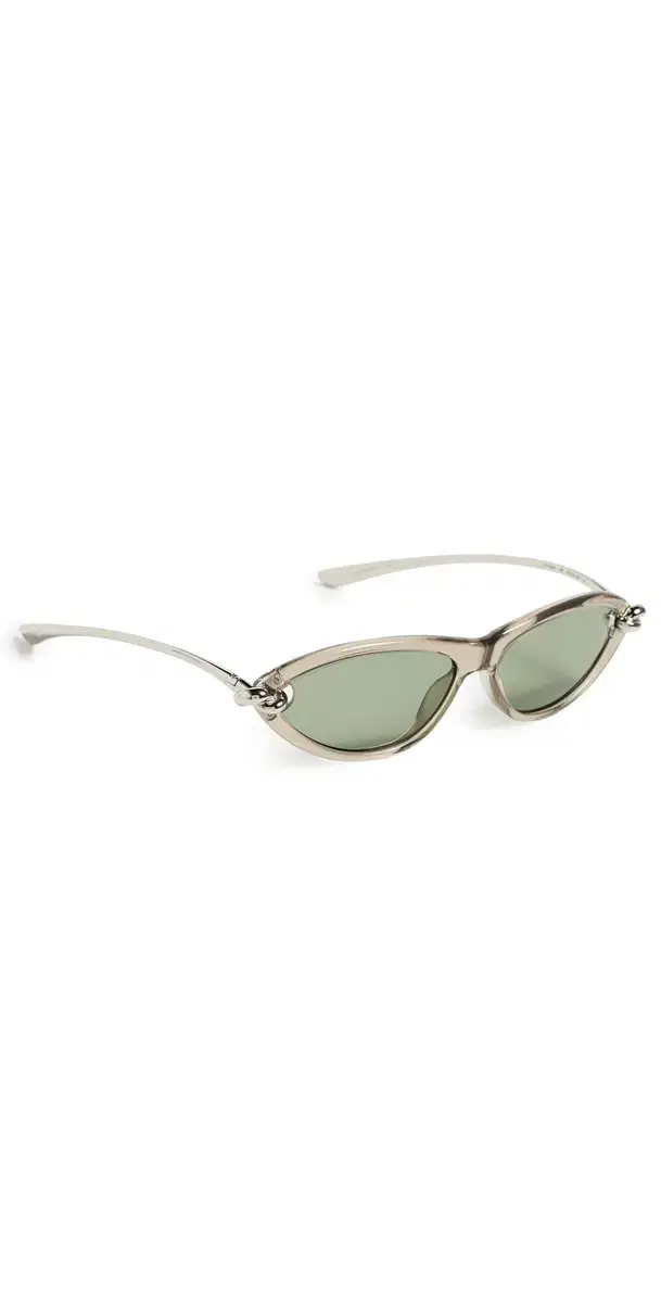New Knot Sunglasses Beige/Silver/Green