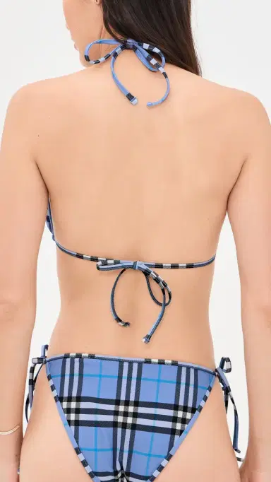 Burberry Sadie Checkered Bikini Top Cornflower Blue S | Thumbnail 3