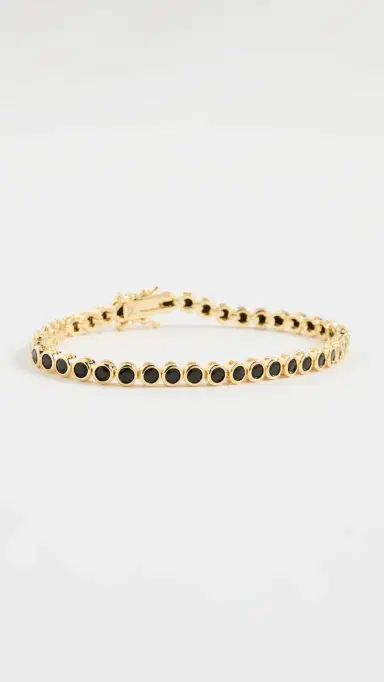 By Adina Eden Onyx Bezel Tennis Bracelet Onyx | Thumbnail 2 By Adina Eden Onyx Bezel Tennis Bracelet Onyx | Thumbnail 2