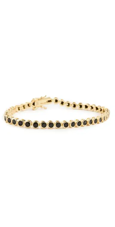 By Adina Eden Onyx Bezel Tennis Bracelet Onyx | Thumbnail 1 By Adina Eden Onyx Bezel Tennis Bracelet Onyx | Thumbnail 1