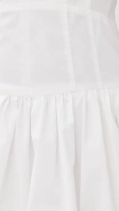 Simkhai Brooke Cotton Halter Mini Dress White 8 | Thumbnail 6