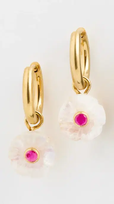 Jennifer Behr Lillian Earrings Moonstone One Size | Thumbnail 2