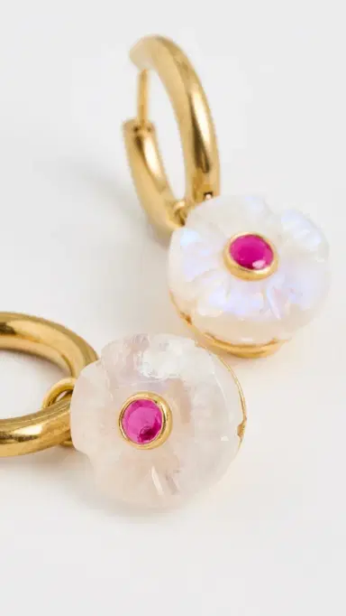 Jennifer Behr Lillian Earrings Moonstone One Size | Thumbnail 4