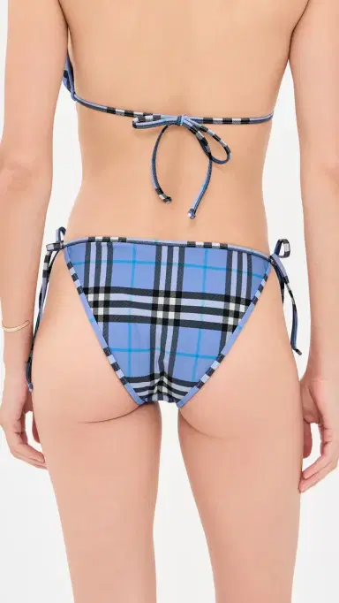 Burberry Sadie Checked Bikini Bottoms Cornflower Blue M | Thumbnail 3